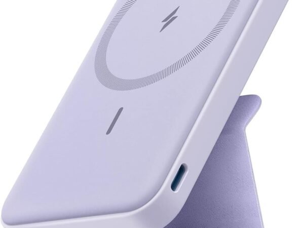 622 Magnetic Battery (), 5,000mAh Foldable Magnetic Wireless Portable Charger with Stand and USB-C Port (On The Side), -Compatible for iPhone 16/15/14/13 Series