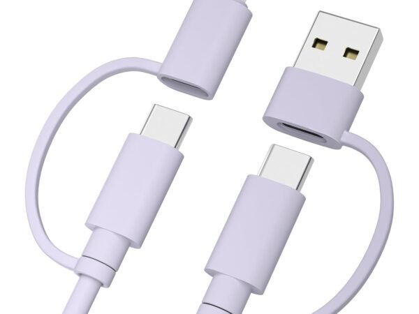 for iPhone 17 USB C Charger Cable,Multi 4 in 1 Charging Cord 6.6FT | 60W Fast Charging USBC Lead with USB A/Lightning Adapter for New  17e 16 15 14 Pro Max,Samsung S26,Airpods 3,iPad Air 6
