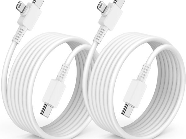 2 in 1 iPhone Fast Charger Cable 10ft, Long Type C to C Charging Cord/USB C to Lightning for  iPhone 17 Pro Max/17 Air/16 Pro Max/16/15 Plus/14 Pro/13/12 Mini/11/XS/XR/X/8/7 Plus/iPad Air/MacBook