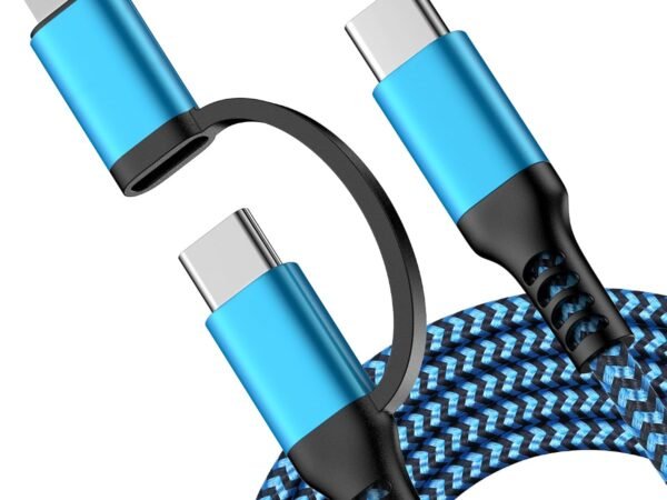 USB C to Lightning&USB C Cable, 2-in-1/6ft USB C Multi Charging Cable Cord |  Lightning/Type C Port iPhone Charger Cord Fast Charging for iPhone 17 16 15 14 13 12 Pro Max, iPad, Samsung, Google