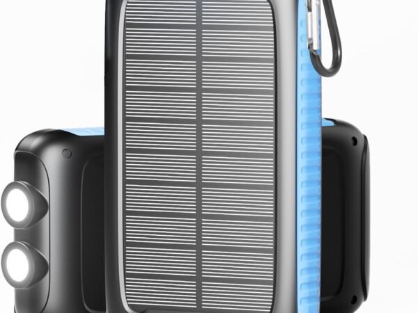 Solar Charger Power Bank 49800mAh - Portable Fast Charging Power Bank with Type-C & Dual USB Ports, Compatible with iPhone, Samsung & More, Waterproof Solar Panel for Camping, Hiking, and Outdoor Use